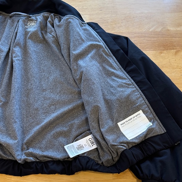 Athleta Girl UP AND AWAY LINED BOMBER JACKET, like new, size 12 - Picture 3 of 5